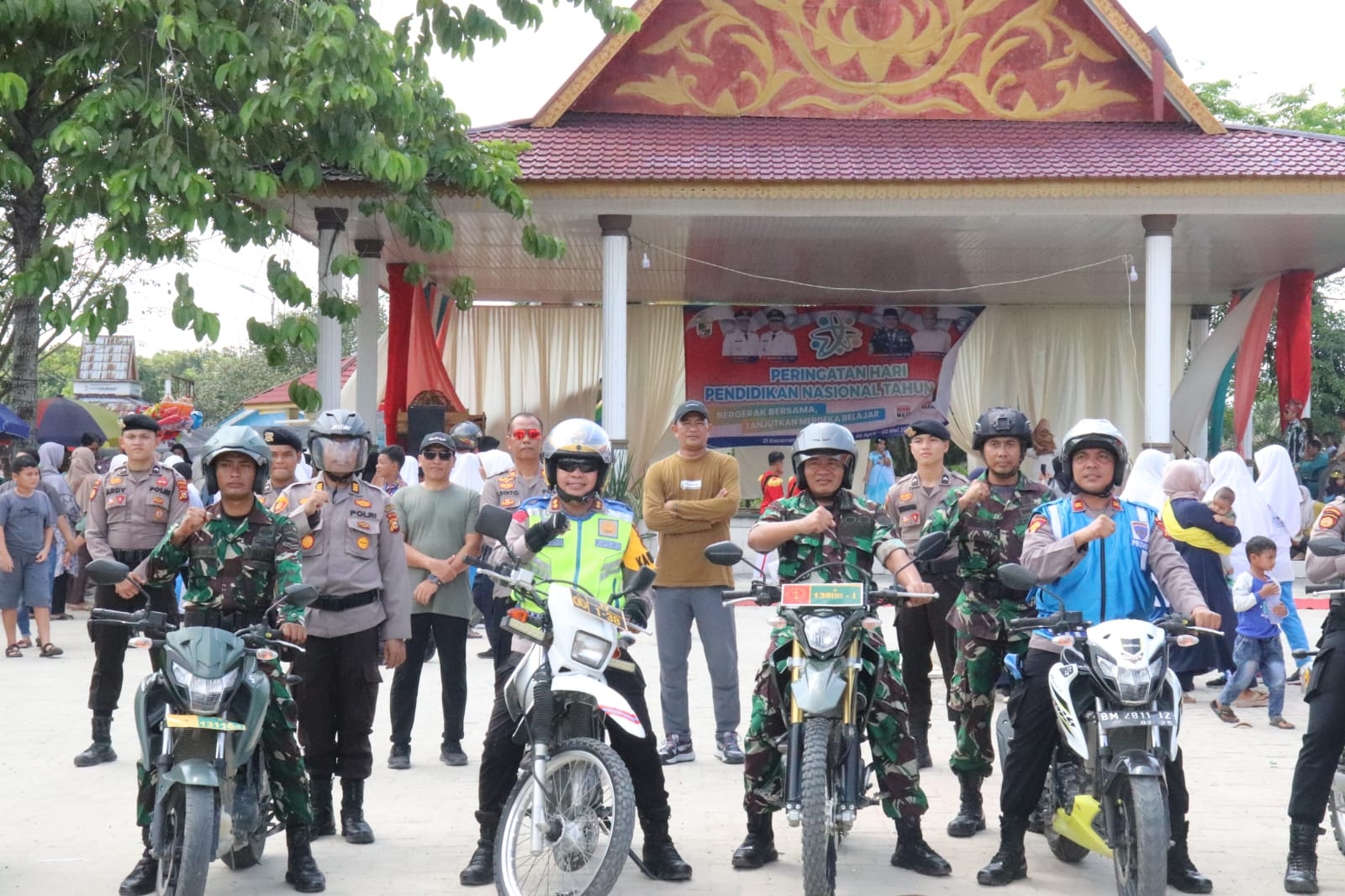 Patroli Sinergitas TNI-Polri Bersama Satpol PP, Pastikan May Day di Pelalawan Aman dan Kondusif
