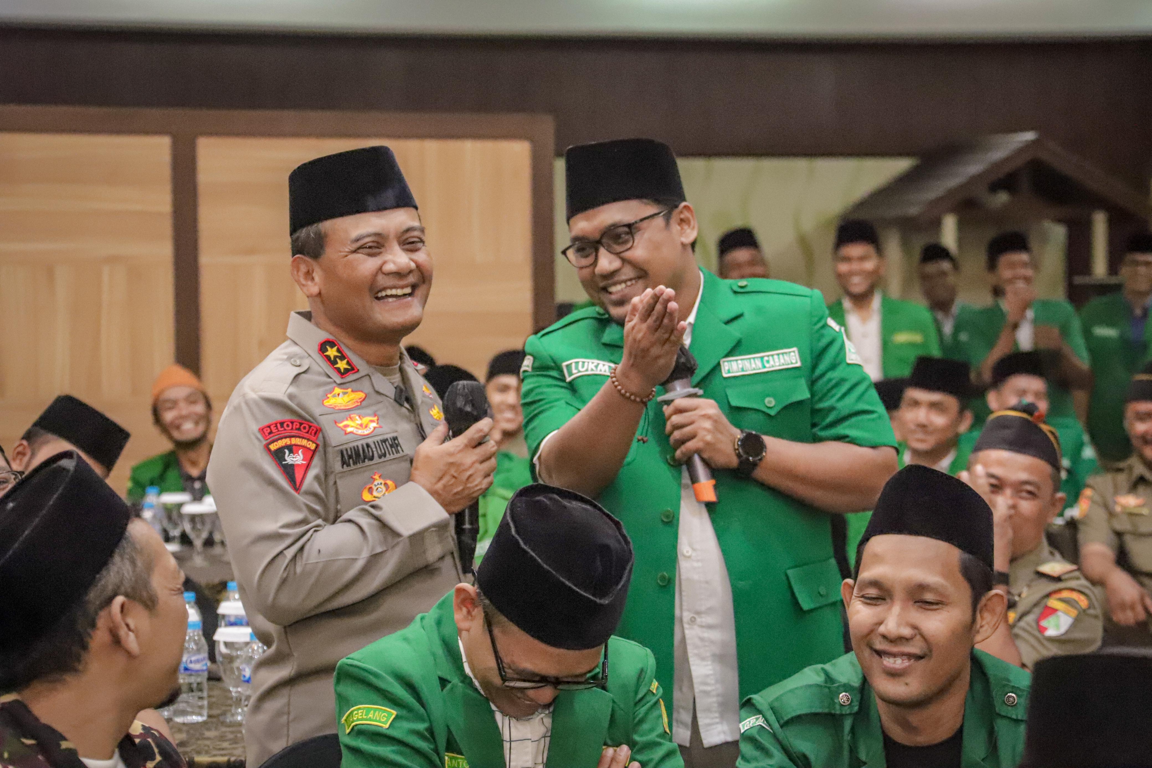 Pererat Sinergi Dengan GP Ansor Jawa Tengah;  Hal Senada Di Katakan Ketua PW Ansor  Jateng Menyatakan Setiap Saat Berkolaborasi Dengan Kepolisian