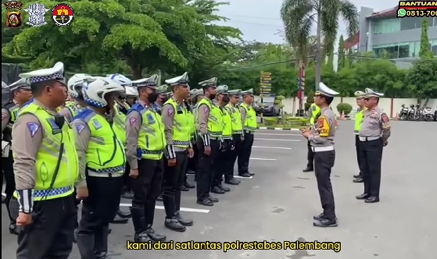 Satlantas Polrestabes Palembang Giat Rutin untuk Tingkatkan Keamanan dan Kelancaran Lalu Lintas