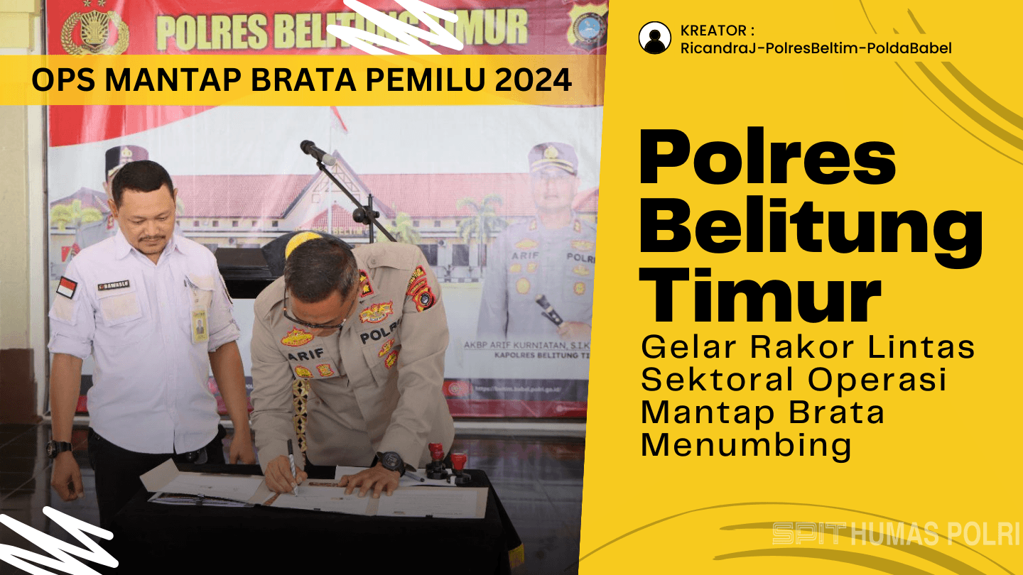 Polres Belitung Timur Gelar Rakor Lintas Sektoral Operasi Mantap Brata Menumbing 2023-2024