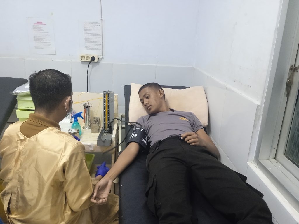 Donor Darah 3 Personel Samapta Polda Gorontalo, Bantu Warga Yang Membutuhkan